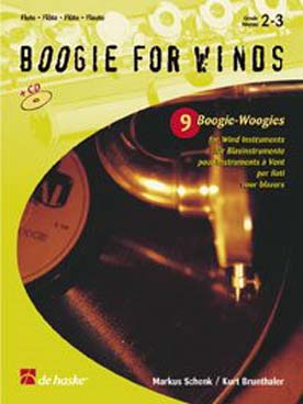 Illustration de BOOGIE FOR WINDS : 9 Boogie-woogies de Schenk/Brunthaler, avec CD ensemble jazz