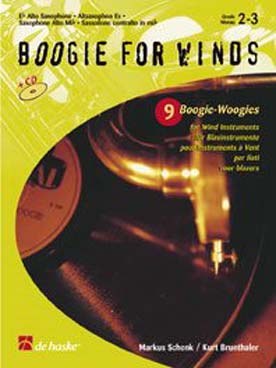 Illustration de BOOGIE FOR WINDS : 9 Boogie-woogies de Schenk/Brunthaler, avec CD ensemble jazz