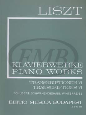 Illustration de Transcriptions et arrangements Vol. 21 : Schubert Schwanengesang, Die Winterreise - Broché
