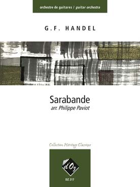 Illustration de Sarabande, tr. Paviot pour orchestre de guitares (guitares 1 à 3, guitare contrebasse)