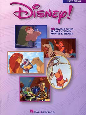 Illustration de DISNEY EASY PIANO : 48 airs de 33 films de Walt Disney arrangés pour piano facile, chant et guitare