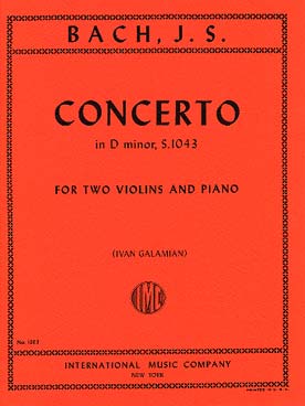 Illustration de Concerto BWV 1043 en ré m pour 2 violons - éd. IMC