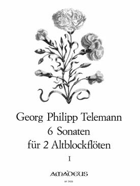 Illustration de Sonates op. 2 pour 2 flûtes à bec alto - Vol. 1 : N° 1 à 3
