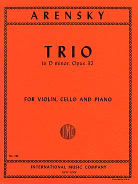 Illustration arensky trio op. 32 en re min