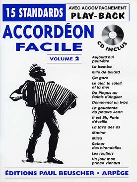 Illustration de ACCORDÉON FACILE avec CD play-along - Vol. 2 : 15 standards