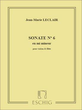 Illustration de Sonate op. 3 N° 6 en mi m pour flûte ou violon