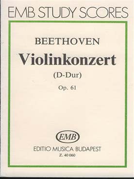 Illustration de Concerto pour violon op. 61 en ré M - éd. E.M.B.