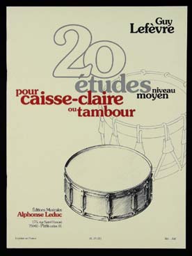 Illustration de 20 Études pour caisse claire ou tambour