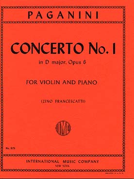 Illustration de Concerto N° 1 op. 6 en ré M - Cadences de Francescatti et Sauret