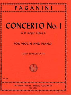 Illustration de Concerto N° 1 op. 6 en ré M - Cadences de Francescatti et Sauret