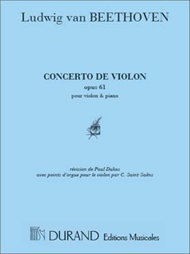 Illustration de Concerto op. 61 en ré M - éd. Durand (cadences Saint-Saëns)