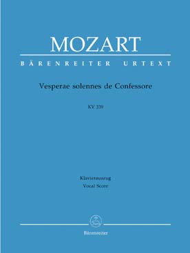 Illustration de Vêpres solennelles du confesseur pour soli, chœur et orchestre, réduction chant et piano