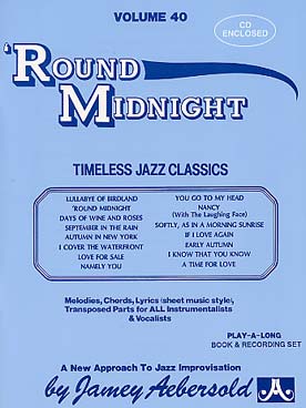 Illustration de AEBERSOLD : approche de l'improvisation jazz tous instruments avec CD play-along - Vol. 40 : Round midnight