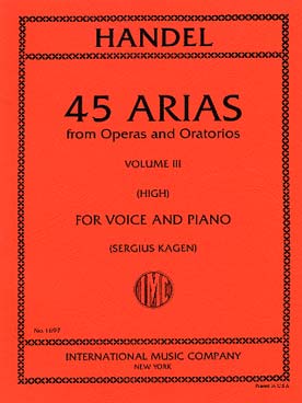 Illustration de 45 Airs d'opéras et d'oratorios (texte en anglais) - Vol. 3 voix haute