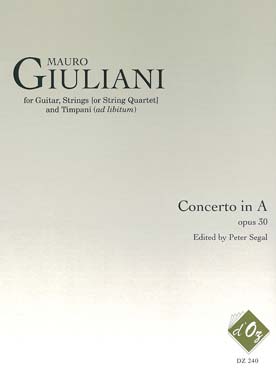 Illustration giuliani concerto guitare/cordes/timbale
