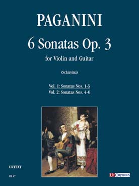 Illustration paganini sonates op. 3 (6) vol. 1