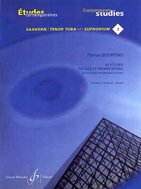 Illustration de Études contemporaines pour saxhorn - N° 1 : 50 Études faciles et progressives Vol. 1 (25 études)