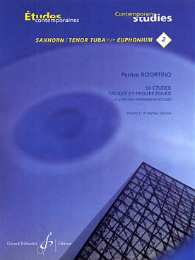 Illustration de Études contemporaines pour saxhorn - N° 2 : 50 Études faciles et progressives Vol. 2 (25 études)