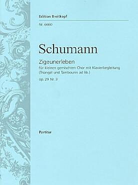Illustration de Zigeunerleben op. 29/3 (SATB) "Im Schatten des Waldes", réd. piano