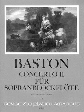 Illustration de Concerto N° 2 en do M pour flûte à bec  soprano, cordes et basse continue (C+P)