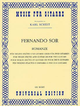 Illustration de Romance op. posth. pour violon ou flûte et guitare ou 2 guitares