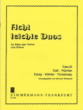 Illustration de 8 PETITS DUOS pour flûte (ou violon) et guitare
