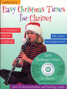 Illustration de EASY CHRISTMAS TUNES : arrangements faciles de S. Duro, avec accompagnement piano + CD play-along
