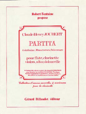 Illustration de Partita : 4 symphonias, 10 nocturnes et  9 ricercares pour flûte, clarinette, violon, alto et violoncelle