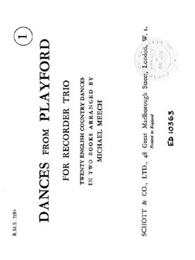 Illustration de DANCES FROM PLAYFORD (SAT/SSA/SST/SAA) - Book 1