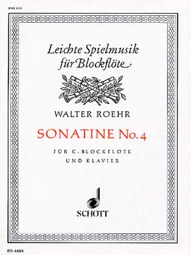 Illustration de Sonatine N° 4 en si b M (flûte en ut)