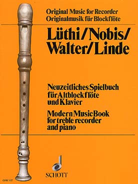 Illustration modern music book pour flute a bec alto
