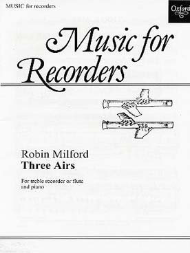 Illustration de 3 Airs pour flûte à bec ou flûte traversière et piano