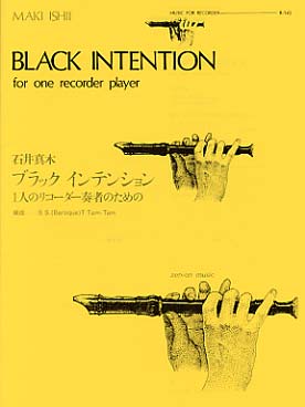 Illustration de Black intention pour un flûtiste à bec