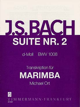 Illustration bach js suite n° 2 bwv 1008 pour marimba
