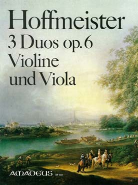 Illustration de 3 Duos op. 6 en si b M, sol M et mi m pour violon et alto
