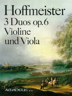 Illustration hoffmeister duos op. 6 (3) violon/alto