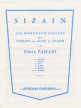 Illustration de Sizain, 6 pièces faciles pour violon ou alto et piano - N° 6 : Sicilienne