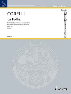 Illustration de La Folia pour flûte à bec alto op. 5/12