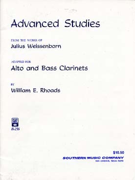 Illustration de Advanced studies pour clarinette alto et basse