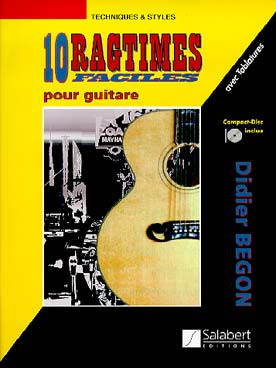 Illustration de 10 Ragtimes faciles (solfège et tablature) avec CD inclus