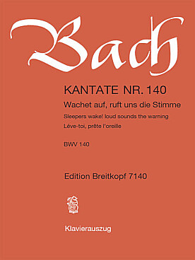 Illustration de Cantate BWV 140 Wachet auf ruft uns die Stimme, réduction chant/piano