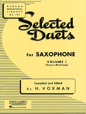 Illustration de Selected duets for saxophone - Vol. 1
