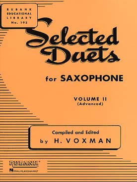 Illustration de Selected duets for saxophone - Vol. 2