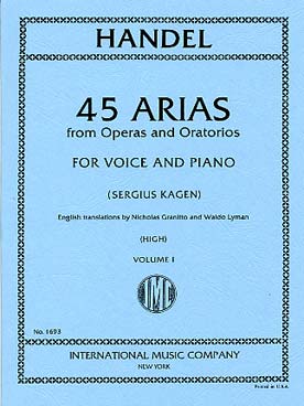 Illustration de 45 Airs d'opéras et d'oratorios (texte en anglais) - Vol. 1 voix haute