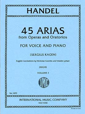 Illustration de 45 Airs d'opéras et d'oratorios (texte en anglais) - Vol. 1 voix haute