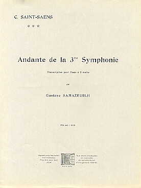 Illustration de Andante de la 3e Symphonie op. 78 (tr. Samazeuilh)   