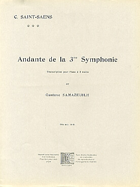 Illustration de Andante de la 3e Symphonie op. 78 (tr. Samazeuilh)