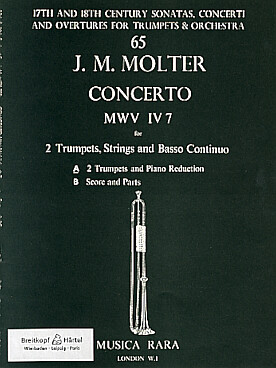 Illustration de Concerto MVW IV 7 pour 2 trompettes et piano   