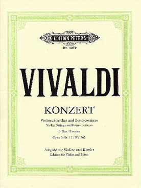 Illustration vivaldi concerto op.  3/12 rv265