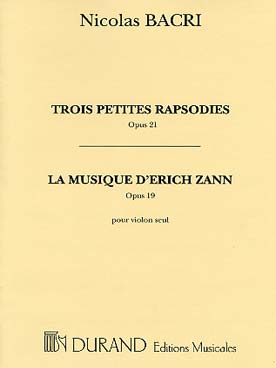 Illustration de 3 Petites rapsodies et la musique d'Erich Zann op. 21